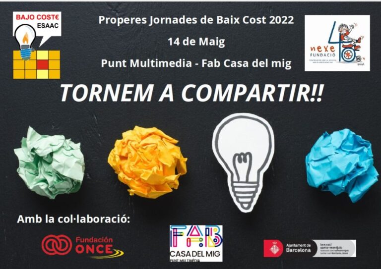 Ja us podeu inscriure a les “Jornades de Productes de Suport de Disseny Obert (Baix Cost) 2022”